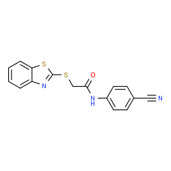 2-(1,3-Benzothiazol-2-ylsulfanyl)-N-(4-cyanophenyl)acetamide Structure