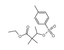 ethyl 2,2-dimethyl-3-(4-toluenesulfonyloxy)butanoate结构式