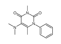 2,4(1H,3H)-Pyrimidinedione, 3,6-dimethyl-5-dimethylamino-1-phenyl- structure