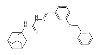 Hydrazinecarbothioamide,2-[[3-(phenylmethoxy)phenyl]methylene]-N-tricyclo[3.3.1.13,7]dec-1-yl- Structure