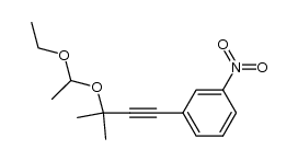 Aethyl(4-mnitrophenyl-2-methyl-3-butyn-2-yl)acetal (IIb)结构式