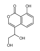 (-)-4-(1,2-Dihydroxyethyl)-8-hydroxy-1H-2-benzopyran-1-one Structure