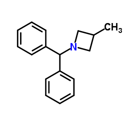 1-(二苯基甲基)-3-甲基吖丁啶结构式