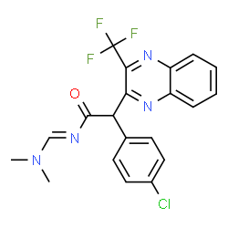 2-(4-CHLOROPHENYL)-N-[(DIMETHYLAMINO)METHYLENE]-2-[3-(TRIFLUOROMETHYL)-2-QUINOXALINYL]ACETAMIDE Structure