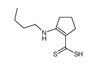 2-(Butylamino)-1-cyclopentene-1-carbodithioic acid Structure