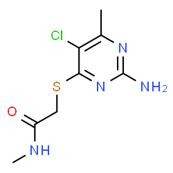 2-[(2-Amino-5-chloro-6-methyl-4-pyrimidinyl)sulfanyl]-N-methylacetamide Structure
