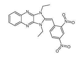2-(2,4-dinitro-benzylidene)-1,3-diethyl-2,3-dihydro-1H-imidazo[4,5-b]quinoxaline Structure