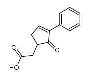 (2-phenylcyclopent-2-en-1-on-5-yl)acetic acid Structure