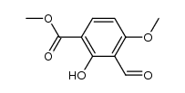 3-formyl-2-hydroxy-4-methoxy-benzoic acid methyl ester结构式