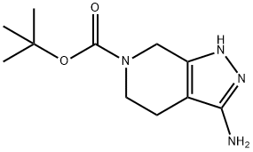 3-氨基-1,4,5,7-四氢-6H-吡唑并[3,4-C]吡啶-6-羧酸叔丁酯结构式