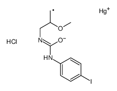 chloro-[3-[(4-iodophenyl)carbamoylamino]-2-methoxypropyl]mercury Structure