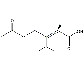 (2E)-3-Isopropyl-6-oxo-2-heptenoic acid Structure