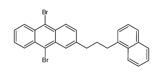 1-(9,10-Dibrom-2-anthryl)-3-(1-naphthyl)-propan Structure