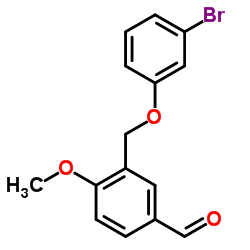 3-[(3-Bromophenoxy)methyl]-4-methoxybenzaldehyde结构式