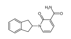 1-(2,3-Dihydro-1H-inden-2-yl)-2-oxo-1,2-dihydro-3-pyridinecarboxa mide Structure