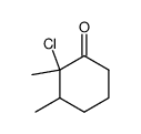 2-chloro-2,3-dimethylcyclohexan-1-one Structure