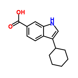 3-Cyclohexyl-1H-indole-6-carboxylic acid Structure