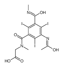 2-[[3-acetamido-2,4,6-triiodo-5-(methylcarbamoyl)benzoyl]-methylamino]acetic acid Structure