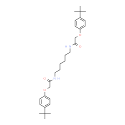 N,N'-1,6-hexanediylbis[2-(4-tert-butylphenoxy)acetamide]结构式