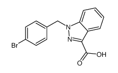 1-(4-Bromobenzyl)-1H-indazole-3-carboxylic acid structure