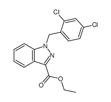 1-(2,4-dichloro-benzyl)-1H-indazole-3-carboxylic acid ethyl ester结构式