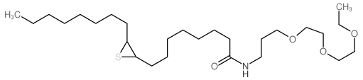 N-[3-[2-(2-ethoxyethoxy)ethoxy]propyl]-8-(3-octylthiiran-2-yl)octanamide结构式