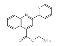 4-Quinolinecarboxylicacid, 2-(2-pyridinyl)-, ethyl ester Structure