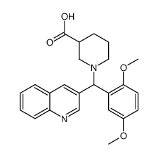 1-[(2,5-dimethoxyphenyl)-quinolin-3-ylmethyl]piperidine-3-carboxylic acid Structure