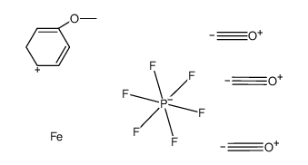 六氟磷酸三羰基(2-甲氧基环己二烯鎓)铁结构式