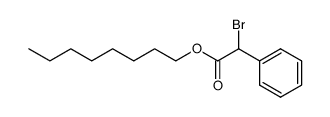 (+/-)-2-bromo-2-phenylacetic acid octyl ester Structure