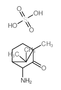 3-amino-1,7,7-trimethyl-norbornan-2-one; sulfuric acid Structure