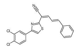 (2Z,4E)-2-[4-(3,4-Dichlorophenyl)-1,3-thiazol-2-yl]-5-phenyl-2,4- pentadienenitrile结构式