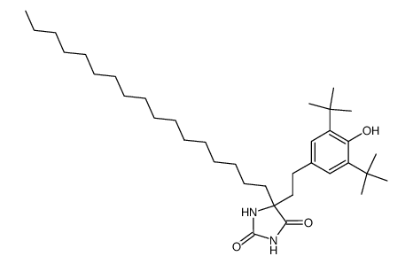 5-(3,5-di-tert-butyl-4-hydroxy-phenethyl)-5-heptadecyl-imidazolidine-2,4-dione结构式