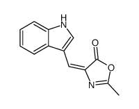 4-(1'H-indol-3'-ylmethylene)-2-methyl-5(4H)oxazolone结构式