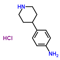 4-(4-Piperidinyl)aniline hydrochloride (1:1) structure