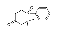 2,2-dimethyl-1-oxo-1-phenyl-1λ5-phosphinan-4-one结构式