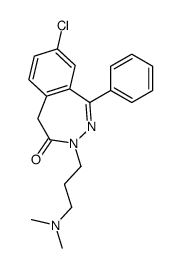 8-chloro-3-[3-(dimethylamino)propyl]-1-phenyl-5H-2,3-benzodiazepin-4-one结构式