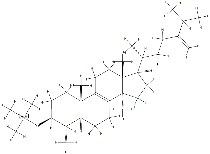 [(4α,14-Dimethyl-5α-ergosta-8,24(28)-dien-3β-yl)oxy]trimethylsilane structure