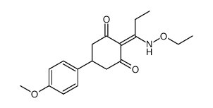 2-(1-Ethoxyamino-propylidene)-5-(4-methoxy-phenyl)-cyclohexane-1,3-dione Structure