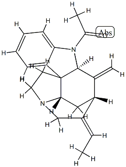 1-Acetyl-16,17,19,20-tetradehydrocuran Structure