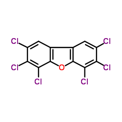 1,2,3,6,7,8-Hexachlorodibenzofuran structure