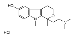 1-[2-(dimethylamino)ethyl]-1,9-dimethyl-3,4-dihydropyrano[3,4-b]indol-6-ol,hydrochloride结构式