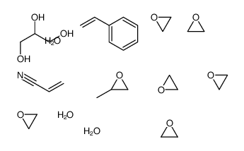 2-methyloxirane,oxirane,propane-1,2,3-triol,prop-2-enenitrile,styrene,trihydrate Structure