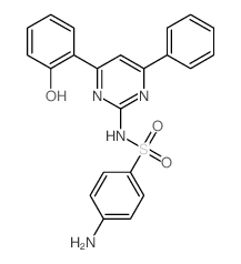 4-amino-N-[(4Z)-4-(6-oxo-1-cyclohexa-2,4-dienylidene)-6-phenyl-3H-pyrimidin-2-yl]benzenesulfonamide结构式