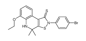 2-(4-bromophenyl)-6-ethoxy-4,4-dimethyl-5H-[1,2]thiazolo[5,4-c]quinoline-1-thione结构式