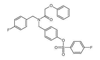 [4-[[(4-fluorophenyl)methyl-(2-phenoxyacetyl)amino]methyl]phenyl] 4-fluorobenzenesulfonate Structure