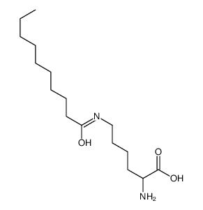 N6-(1-oxodecyl)-L-lysine structure