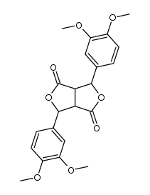3,6-bis-(3,4-dimethoxy-phenyl)-tetrahydro-furo[3,4-c]furan-1,4-dione Structure