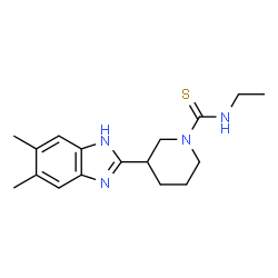 1-Piperidinecarbothioamide,3-(5,6-dimethyl-1H-benzimidazol-2-yl)-N-ethyl-(9CI) Structure