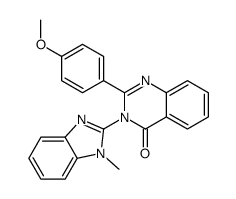 2-(4-methoxyphenyl)-3-(1-methylbenzimidazol-2-yl)quinazolin-4-one结构式